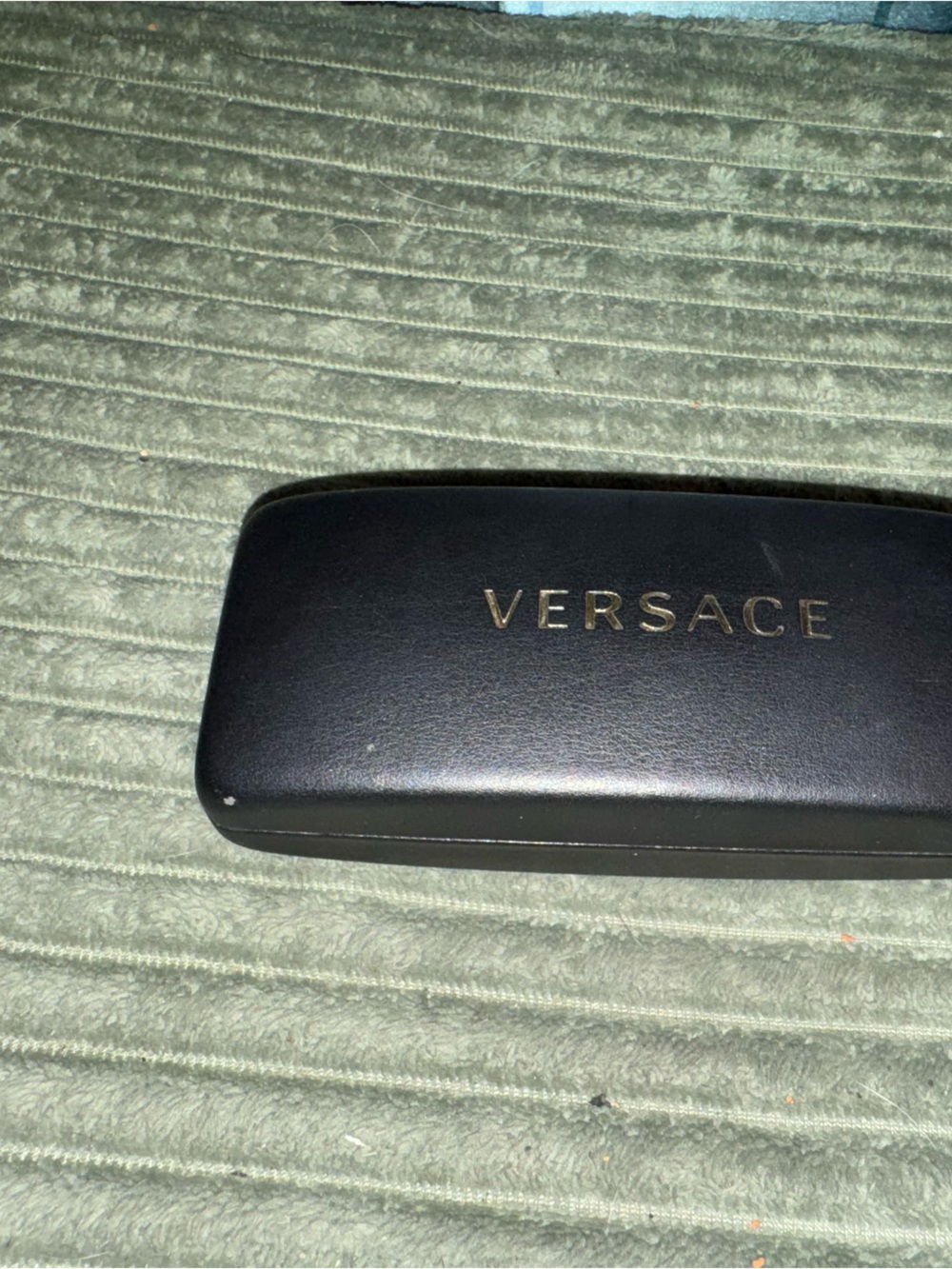 Versace Black Eyewear Case with Gold Logo